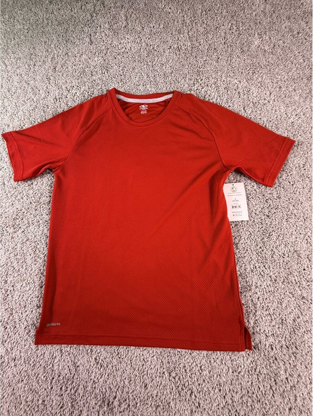 Athletic Works Size Small Mens Red DriWorks shirt